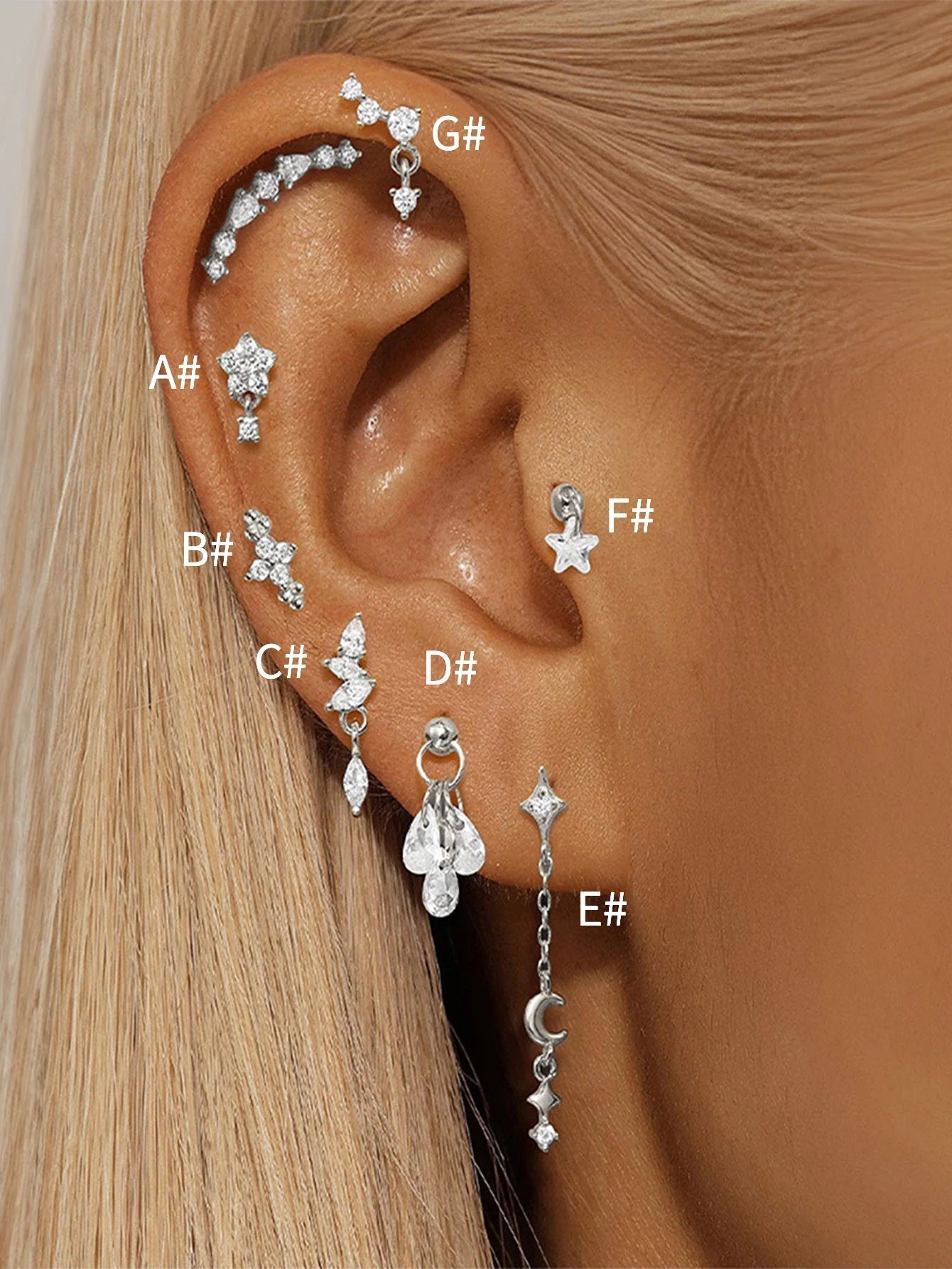 Selina – Delikate guldøreringe med bevægelig detalje.