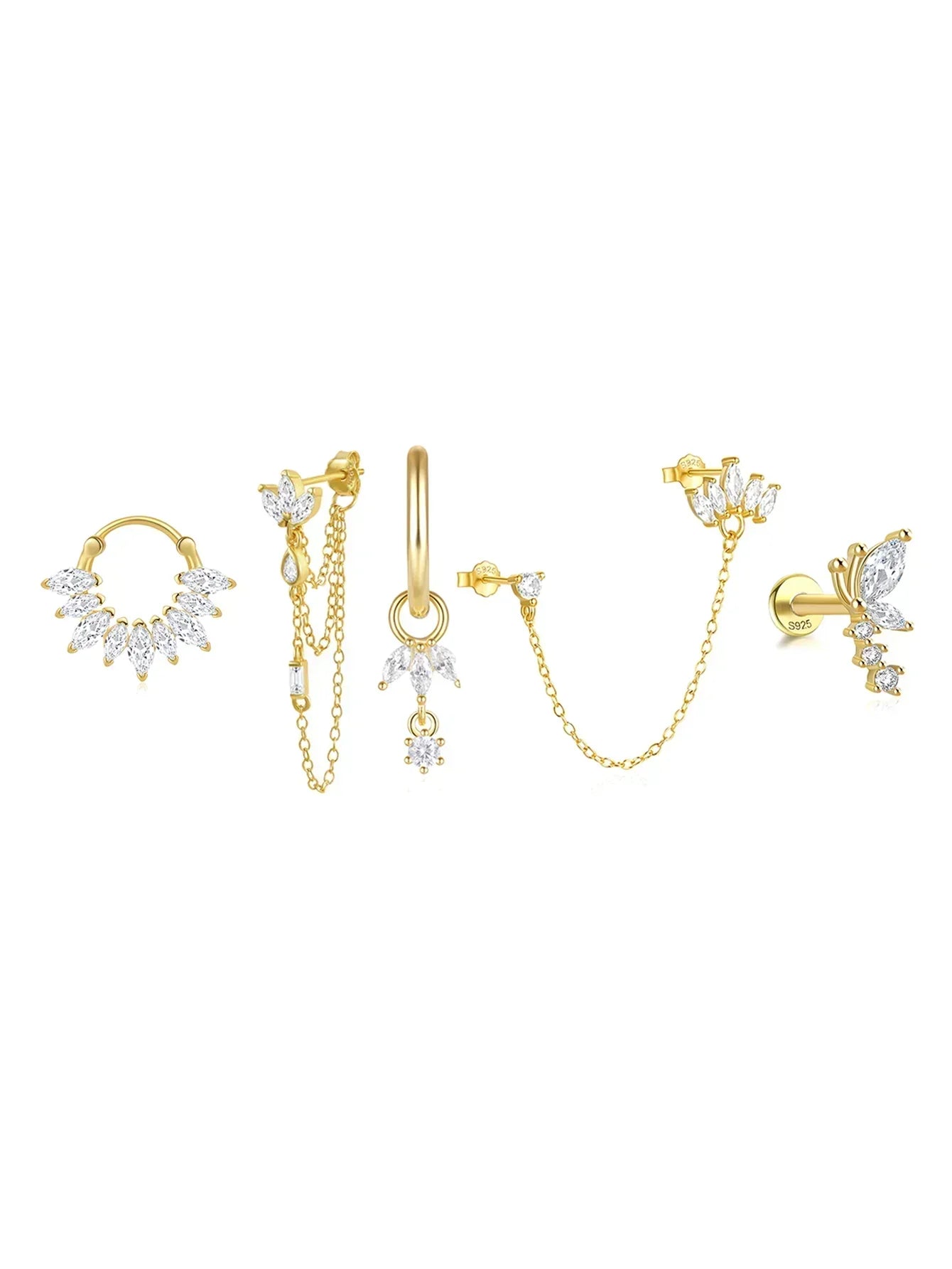 Daniela – Bløde guldøreringe med flydende form.