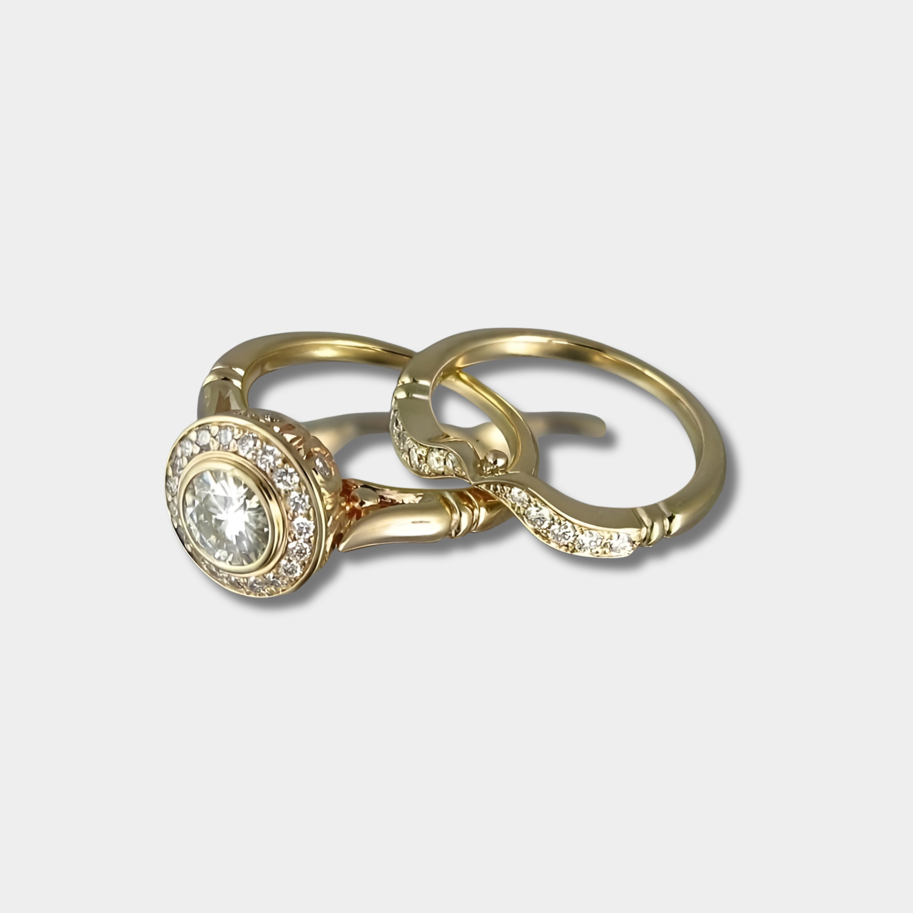 Lena - Sæt af vintage guld ringe