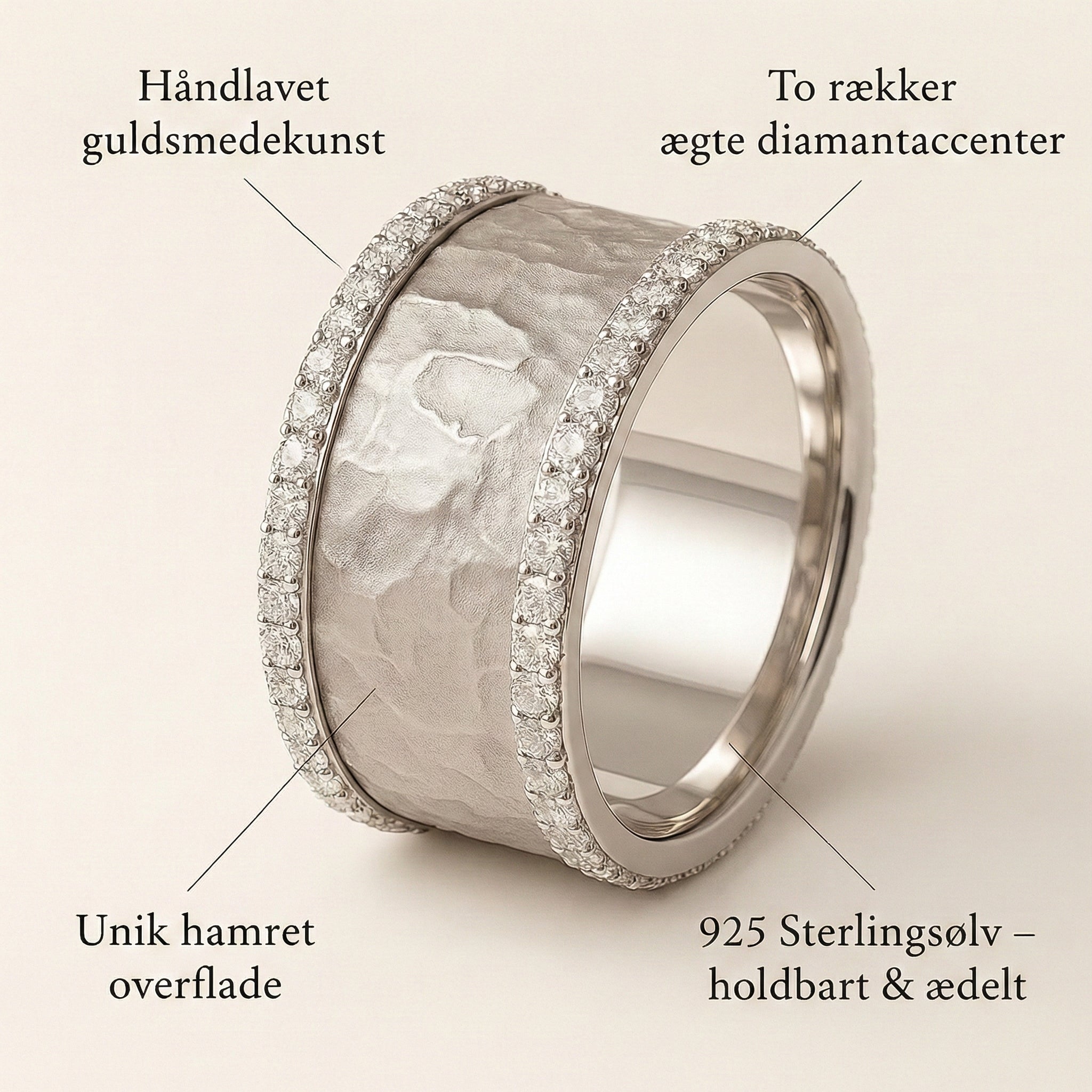 Hana - Vintage Ring i Sølvforgyldt Zirkon