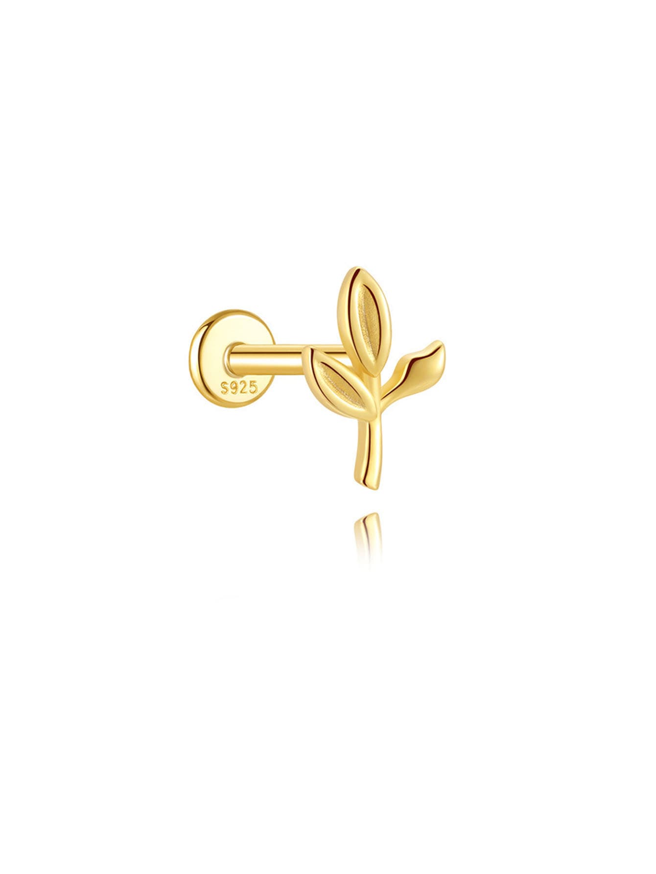 Elisa – Guldøreringe med geometrisk accent.