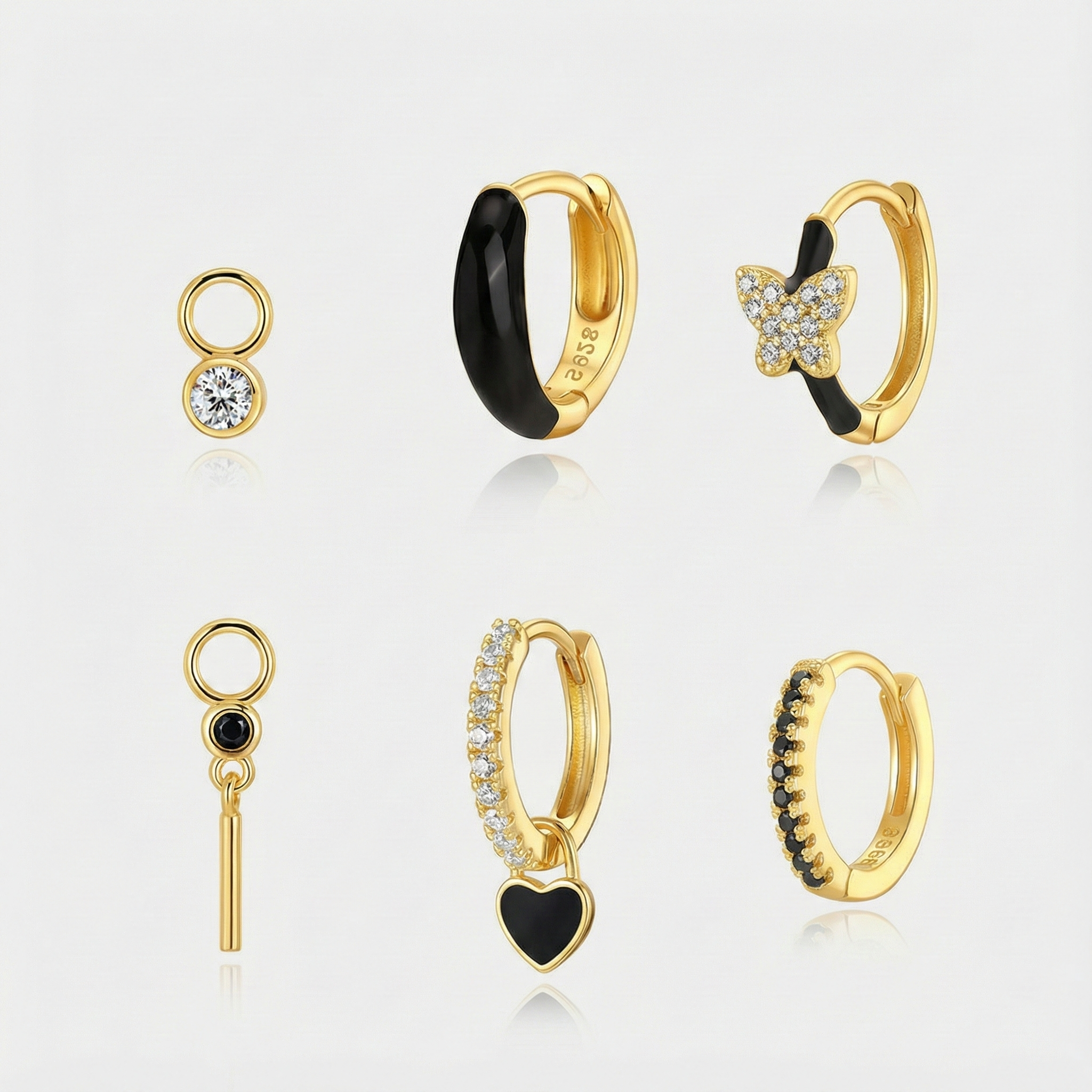 Theresia – Guldøreringe med blød kurvatur