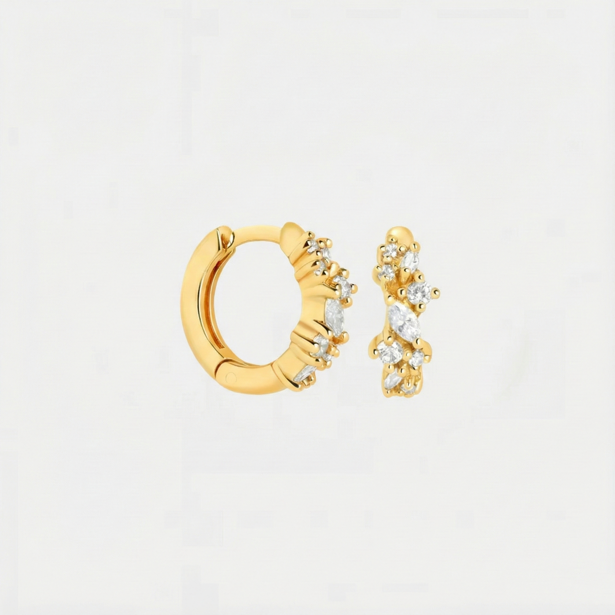 Krystal Cluster Øreringe